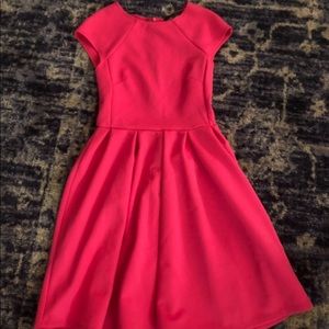 Hot pink fit and flair dress 🌺